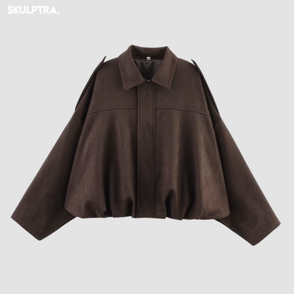 SKULPTRA™ - Suede Bomber Jacke