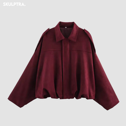 SKULPTRA™ - Suede Bomber Jacke