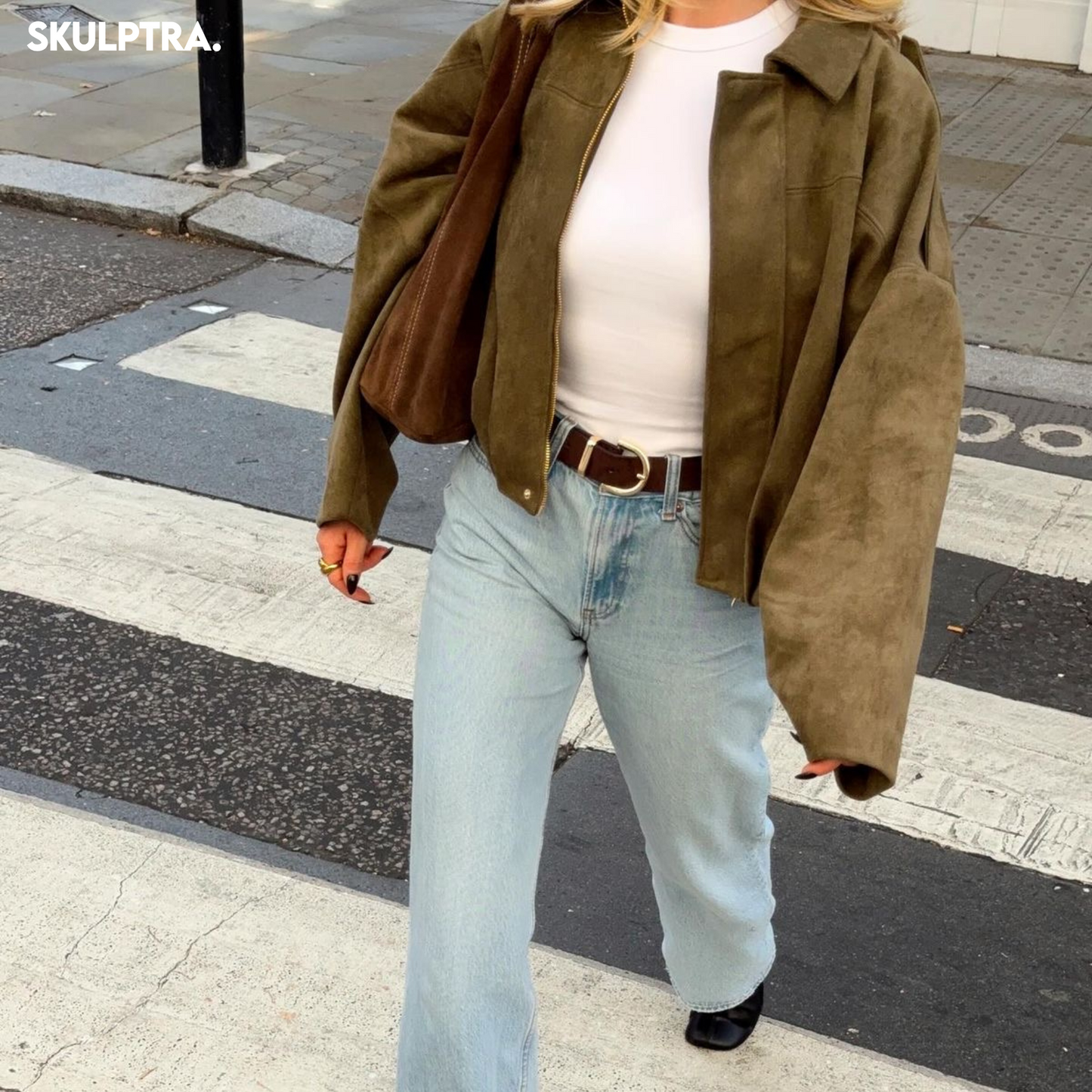 SKULPTRA™ - Suede Bomber Jacke