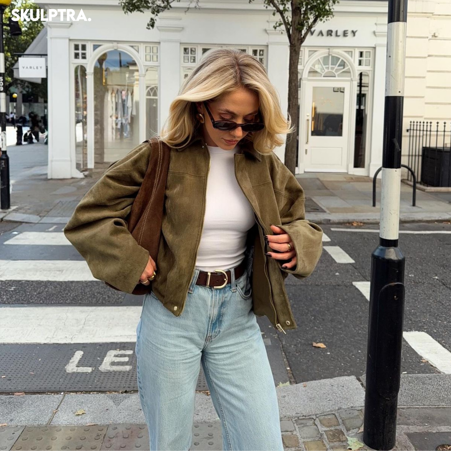 SKULPTRA™ - Suede Bomber Jacke